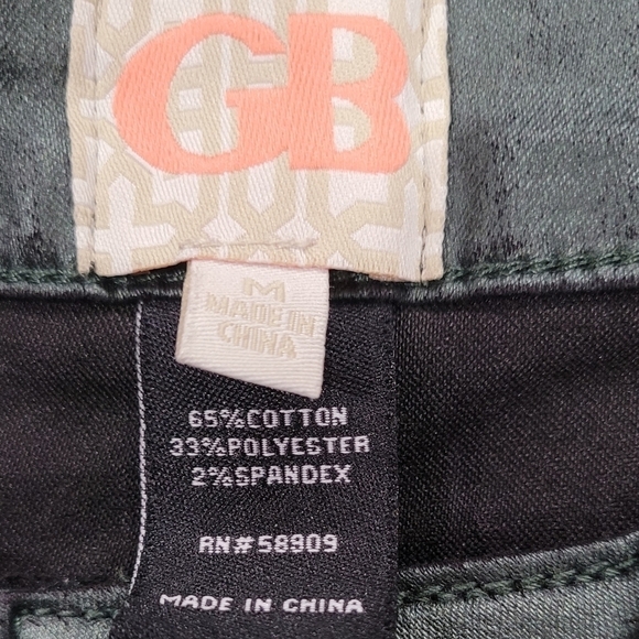GB Skinny Jeans Coated Green Slimming Women's Sz M - Picture 5 of 14